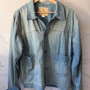 Ralph Lauren Double RL Rare Blue Striped Denim Jacket